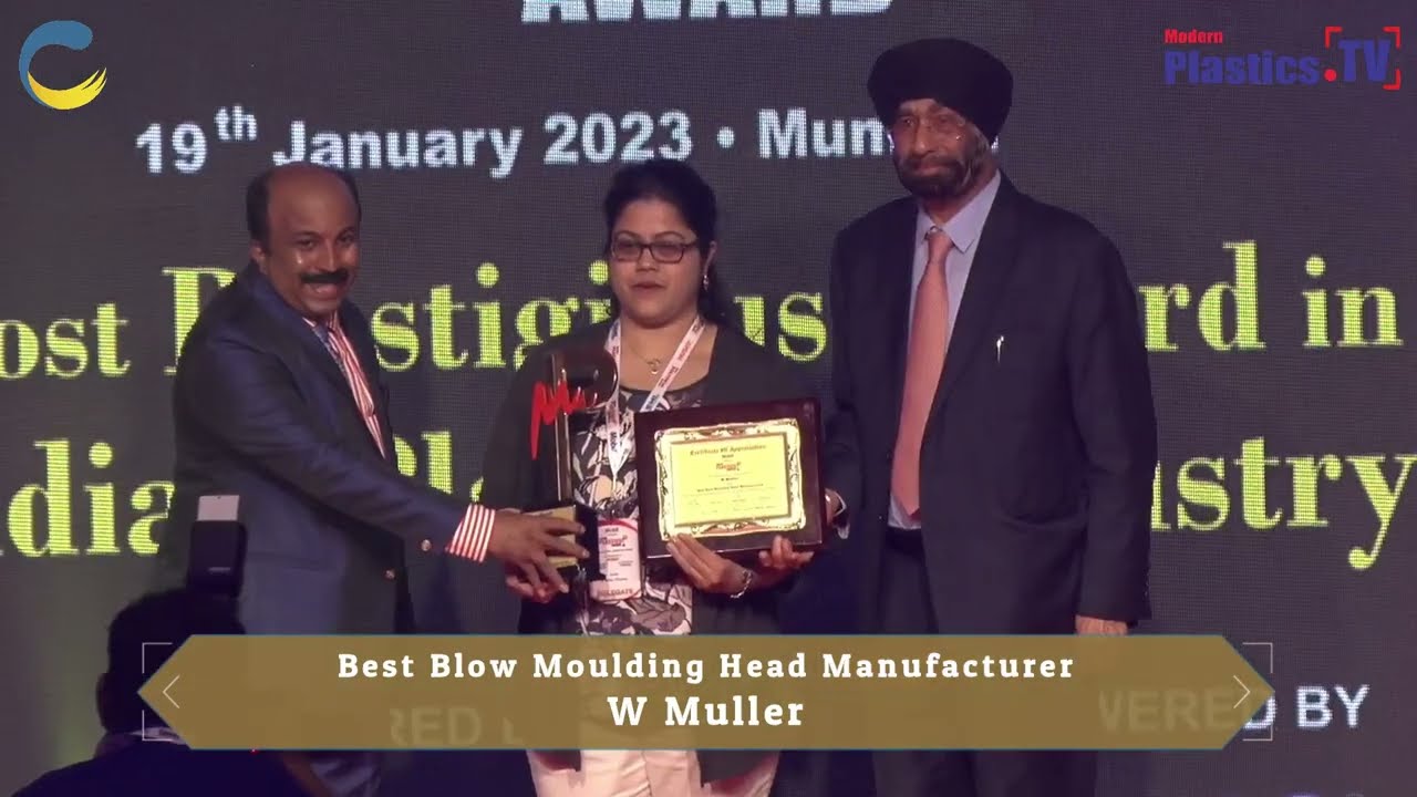 Winner of Best Blow Moulding Head Manufacturer - W Muller